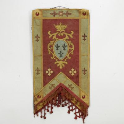 Renaissance Metal Embroidered Armorial Panel