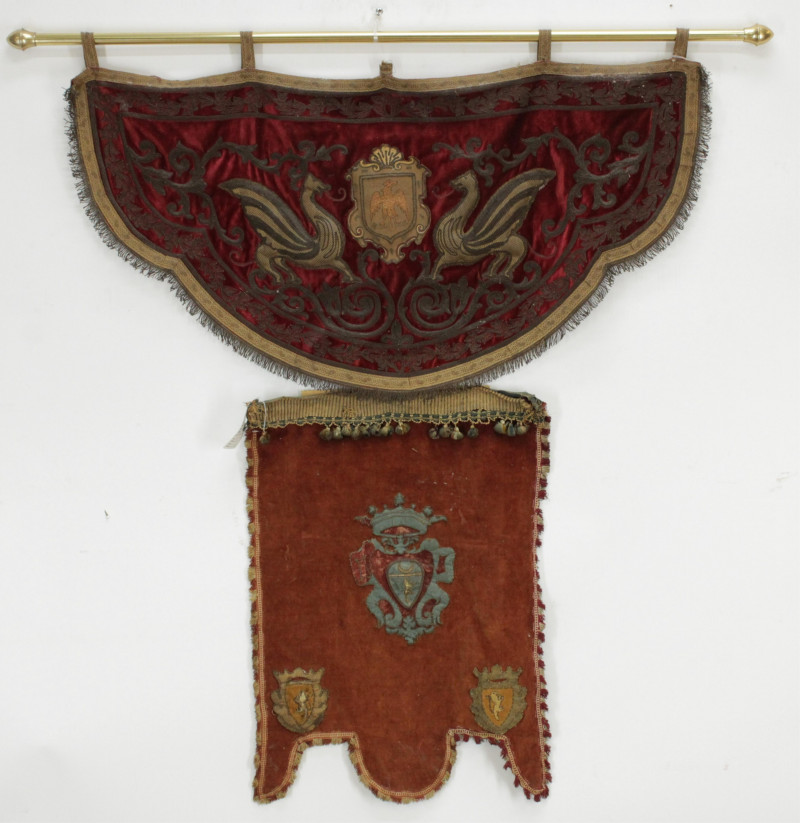Renaissance Metal Embroidered Velvet Armorials