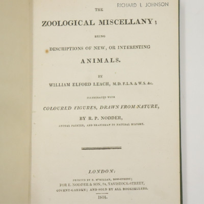 Zoological Miscellany 3 vols 1814 1817