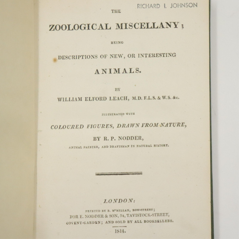 Zoological Miscellany 3 vols 1814 1817