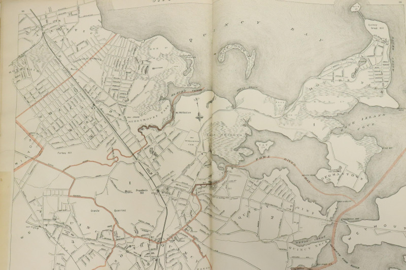 Walker Atlas of Massachusetts Boston 1891