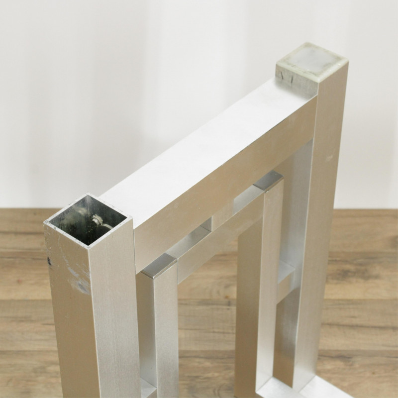 Paul Evans Style Aluminum Plow Parsons Table