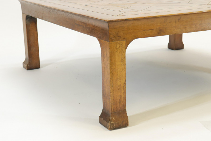 Directional Walnut Parquetry Coffee Table