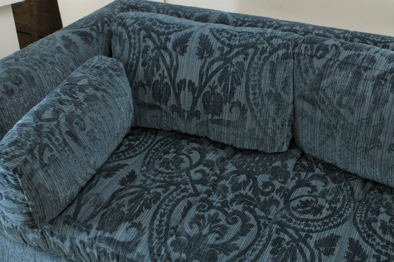Pr Modern Sofas Cut Velvet Upholstery
