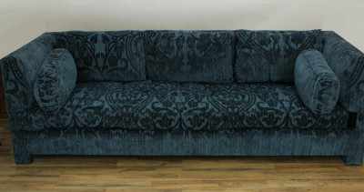 Pr Modern Sofas Cut Velvet Upholstery