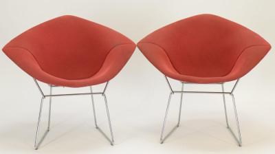 Image for Lot Pair of Knoll Bertoia Diamond Chairs