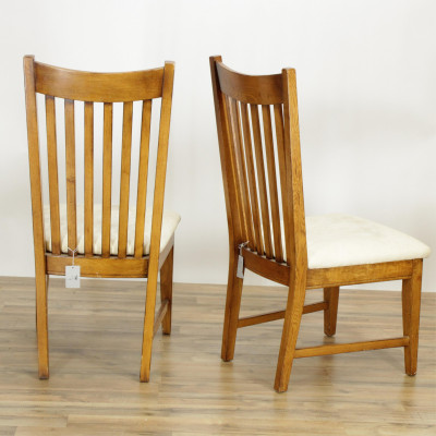 Set of 4 Arts Crafts Style Oak Side Chairs
