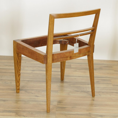 Set of 3 Art Deco Style Oak Side Chairs