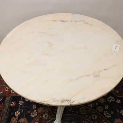 Victorian Style Cast Iron Marble Caf Table