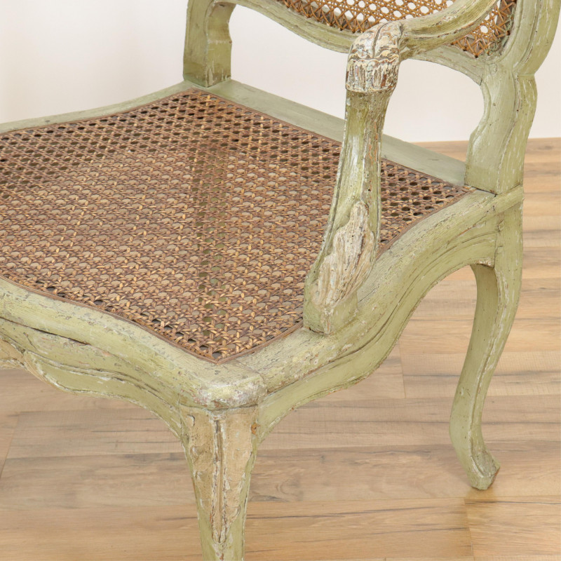 Four 18th C French Louis XV Fauteuil