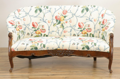 Image for Lot Victorian Mahogany Sofa 19th C