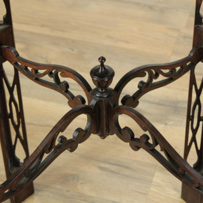 George III Style Blind Fret Mahogany Candle Stand