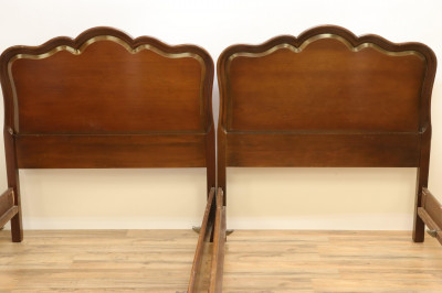 Pair of French Provincial Style Twin Beds