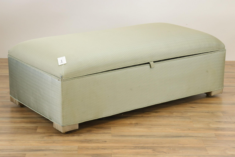 Contemporary Silk Upholstered Storage Bench