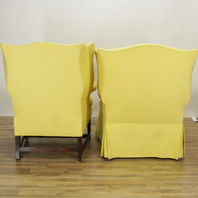 Georgian and Early 20th C Upholstered Wing Chairs