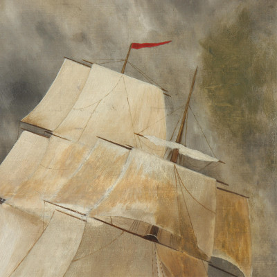HM Higgs Sailing Ship in Rough Weather O/C