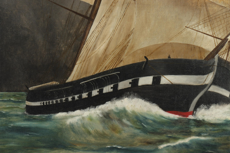 HM Higgs Sailing Ship in Rough Weather O/C