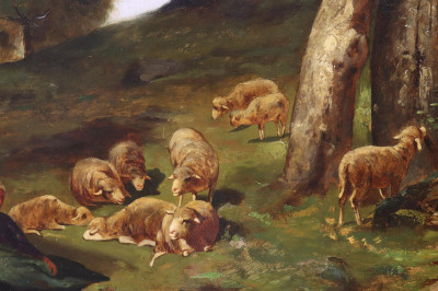 Charles E Jacques (French 18131894) Sheep O/C