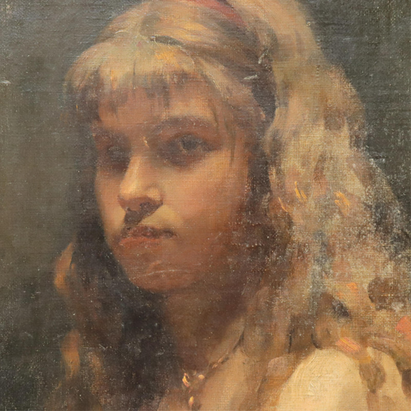 EurSch19th C Portrait of a Young GirlO/C