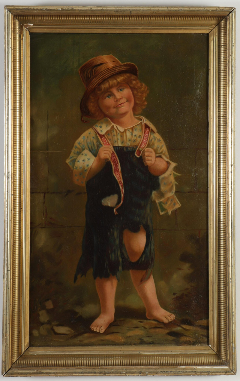 'Beguiling' Portrait of Youngster E 20th C O/C
