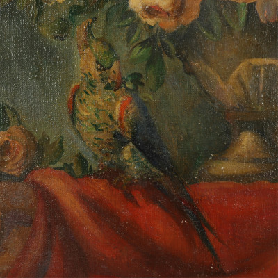 Large Still Life with Parrot O/C