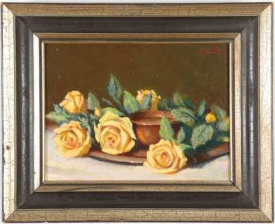 David Olander Yellow Roses O/B Salmagundi