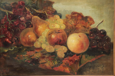 Image for Lot Still Life with Grapes Pears Apples O/C