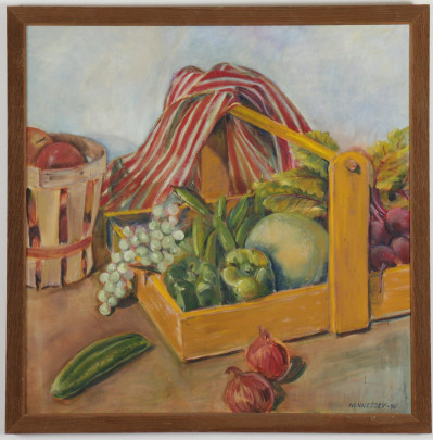 Still Life Painting Basket of Vegetables