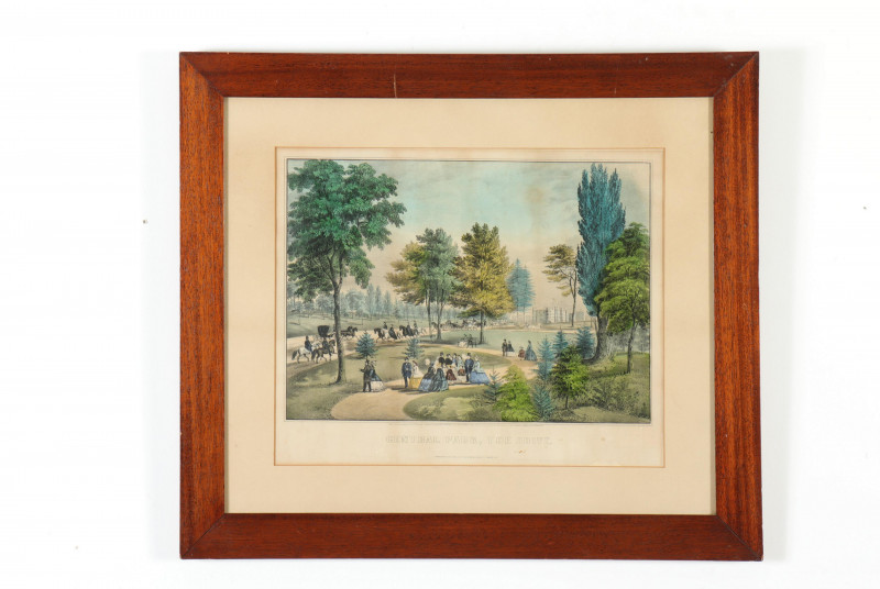 Currier Ives Central Park The Drive litho