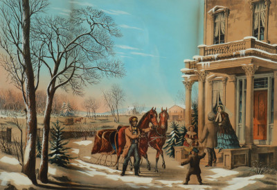 Image for Lot N Currier American Country Life Winter 1855