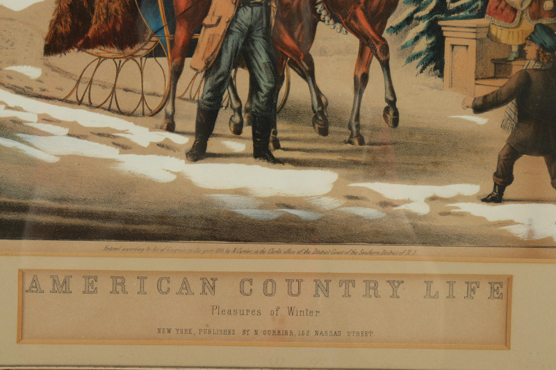 N Currier American Country Life Winter 1855