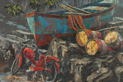 Image for Lot David Rawrday Boat Bike Contemporary MM