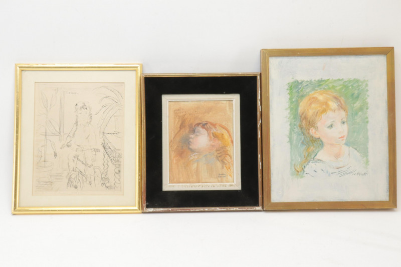 Lucien Philippe Moretti 3 Works O/C litho