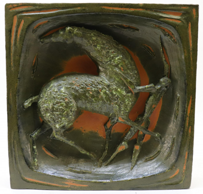 Mid Century Sanpolo Ceramic Horse Relict