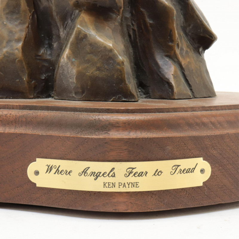 Ken Payne Where Angels Fear to Tread bronze