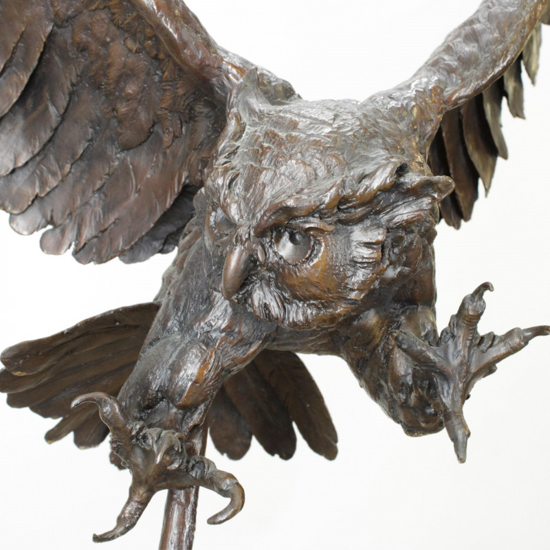 Jules Moigniez Owl Bronze 19th C