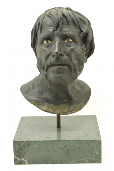Image for Lot Grand Tour Bronze Bust of a Seneca 19th/20th C