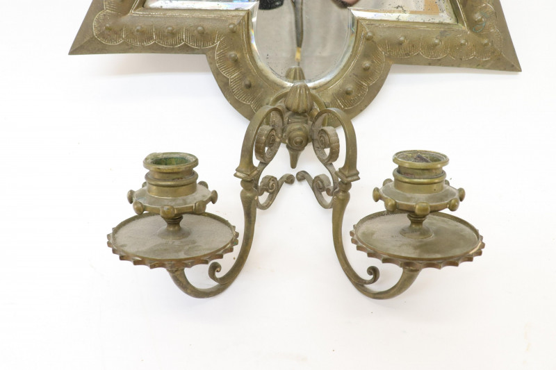 Tiffany Co Makers Repousse Mirrored Sconce