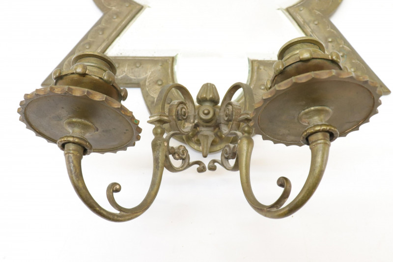 Tiffany Co Makers Repousse Mirrored Sconce