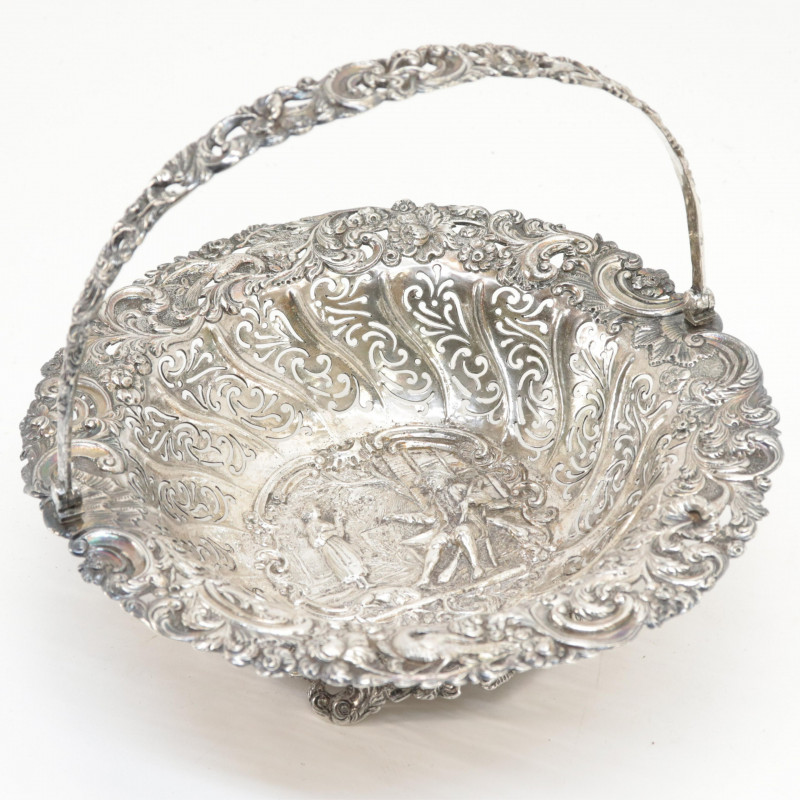 2 Reticulated Continental Silver Baskets