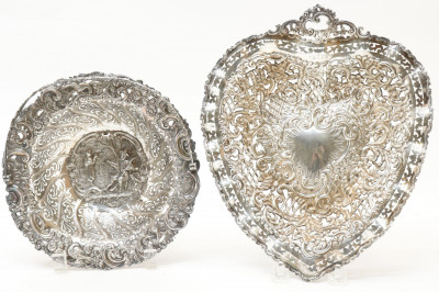 Image for Lot 2 Reticulated Continental Silver Baskets