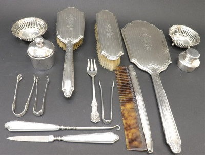 Image for Lot Sterling Silver Small Items Dresser Set; Tiffany