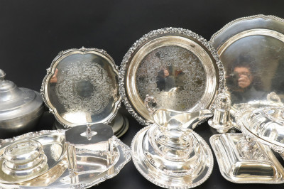 Image for Lot Collection of Pewter and Silverplate