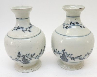 Image for Lot Pair of 18th C Franco Flemish Vases