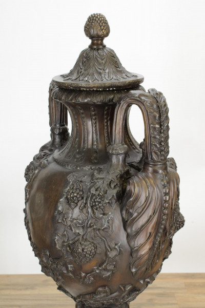 Continental Neo Classic Style Bronze Urn 20th C