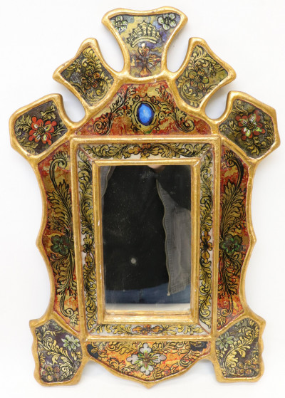 Metal Articles 18th19th C and Giltwood Mirror
