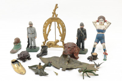 Image for Lot Group Metal/Bronze/Iron Figures Ink Stands