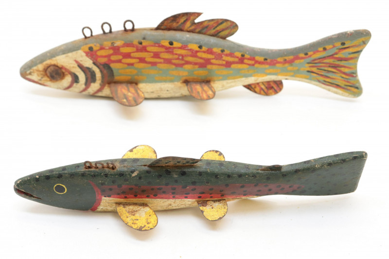 5 Folk Art Fish Decoys fishing lure - Capsule Auctions