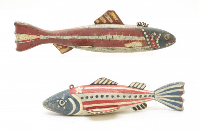 5 Folk Art Fish Decoys fishing lure