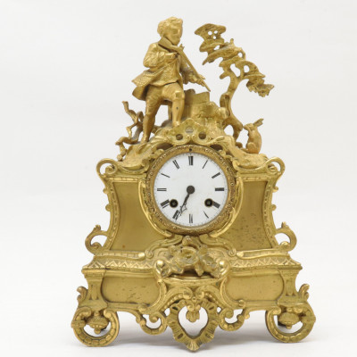 Image for Lot Regence Style Gilt Bronze Mantel Clock 19th C